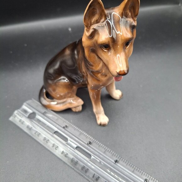 German Shepherd Porcelain Figurine 4.5" Hand-Painted Collectible Dog Statue A720 - Picture 6 of 7